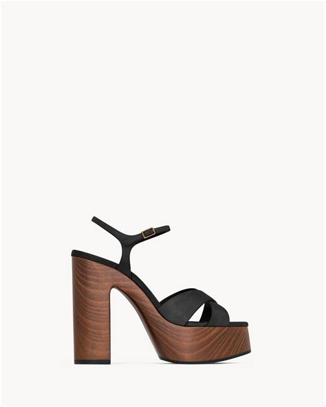 tracolla ysl bianca|Saint Laurent Bianca Platform Sandals In Smooth Leather.